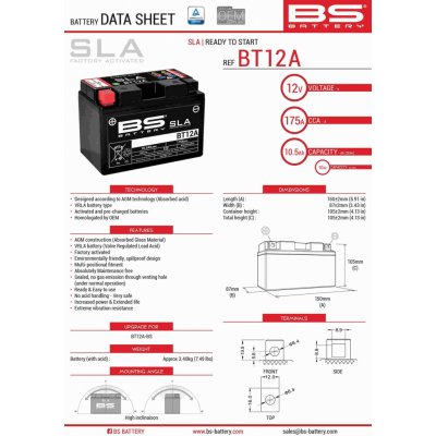 BS-Battery BT12A – Hledejceny.cz