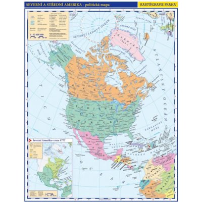 Severní a střední Amerika - příruční politická mapa A3/1:33 mil.: 33 mil. kol. - Kol.