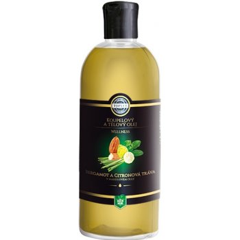 Topvet Wellness Bergamot a citronová tráva v mandlovém oleji koupelový a tělový olej 500 ml