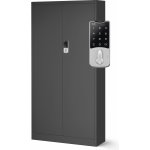 Jan Nowak Plechová skříně model DANIEL 900x1850x400, antracitová – Zboží Dáma