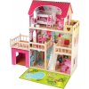 Kinderplay domeček pro panenky dřevěný s LED osvětlením 90 cm