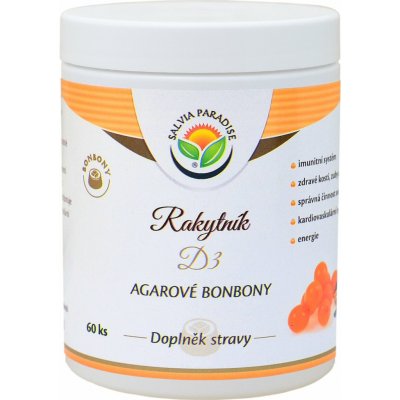 Salvia Paradise Rakytník D3 agarové bonbony 60 ks – Hledejceny.cz