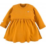 EEVI Dívčí tunika/šaty s kapsičkou hořčicové – Zboží Mobilmania