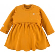 EEVI Dívčí tunika/šaty s kapsičkou hořčicové