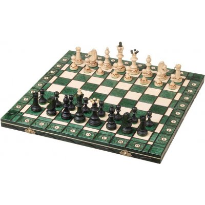 Dřevěné šachy Ambassador střední - zelené – Sleviste.cz