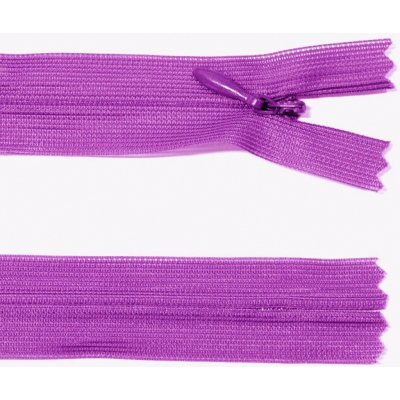 Spirálový zip no.3 skrytý nerozepínací 20cm - více barev color: 543 purpurová – Hledejceny.cz