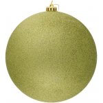 DECOLED Velká vánoční ozdoba 20 cm plastová koule jablkově zelená glitter – Hledejceny.cz
