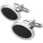 manžetové knoflíčky černý ovál – Zboží Dáma manžetové knoflíčky černý ovál – Zboží Dáma