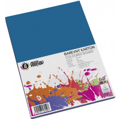 Barevný papír modrý A4 180g 50 listů – Zboží Dáma