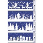 Anděl Přerov Okenní fólie zimní zvířata les a hory s glitry 60 x 22,5 cm – Hledejceny.cz