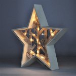 Solight LED vánoční hvězda přírodní dřevo 2 x AA teplá bílá – Hledejceny.cz