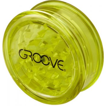 Groove Acrylic Grinder dvoudílná akrylová drtička žlutá