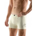 Gina 73083P pánské boxerky s kratší nohavičkou šedobílá-okrová – Zboží Dáma