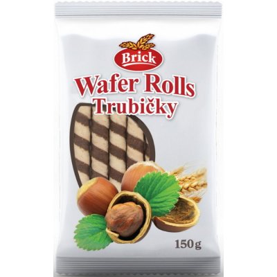 Brick Trubičky plněné lískový oříšek 150 g – Zboží Dáma