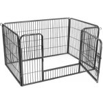 Feanderea Ohrádka pro štěňata černá 4 díly 122 x 70 x 80 cm – Sleviste.cz