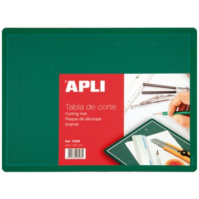 APLI řezací podložka oboustranná 300 x 200 mm PVC zelená – Zboží Dáma