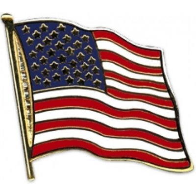 Odznak (pins) 20mm vlajka USA - barevný – Zboží Mobilmania