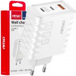 Síťová nabíječka Quick Charge 65W USB-A + 2x USB-C