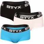 Styx 3PACK dámské kalhotky s nohavičkou vícebarevné 3IN96019 – Hledejceny.cz