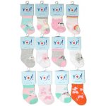 Yo Bavlněné ponožky Peach Zebra – Zboží Mobilmania