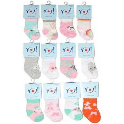 Yo Bavlněné ponožky Peach Zebra – Zboží Mobilmania