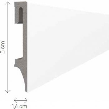 VOX Espumo Podlahová lišta bílá ESP201 2,4 m