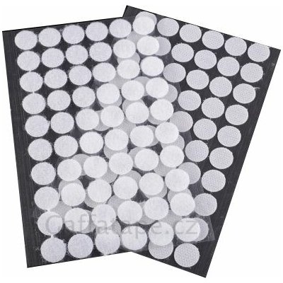 Suchý zip háček + plyš samolepicí,kolečko průměr 15mm, balení 60 párů, bílá – Hledejceny.cz