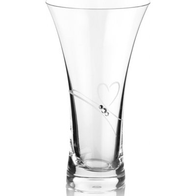 Diamante skleněná váza Romance X s kamínky Swarovski 21,5 cm – Zboží Dáma