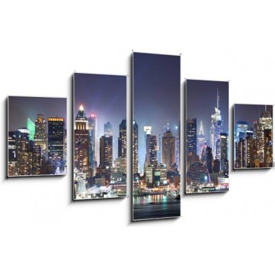 Obraz pětidílný 5D - 125 x 70 cm - New York City Times Square New York Times Square – Zboží Mobilmania