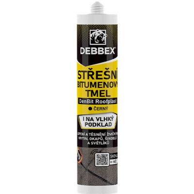 DEBBEX by Den Braven Střešní bitumenový tmel DenBit Roofplast 310ml Balení: 280 ml, Typ obalu: kartuše – Hledejceny.cz