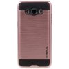 Pouzdro a kryt na mobilní telefon Pouzdro JustKing plastové s broušenou texturou Samsung Galaxy J5 2016 - růžovozlaté