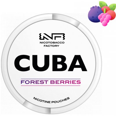 Cuba White Forest Berries Lesní Ovoce Medium Strong 16 mg/g 20 sáčků – Zboží Dáma