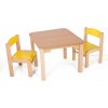 Dětský stoleček s židličkou Hajdalánek stolek Maty + židličky Luca žlutá žlutá
