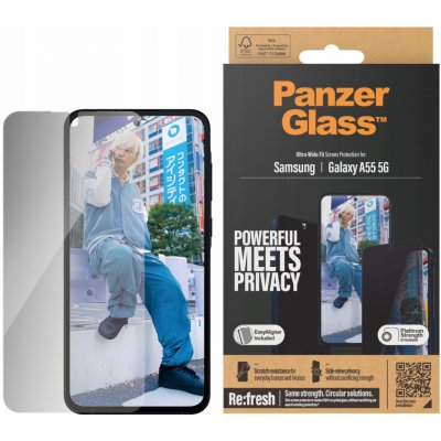 PanzerGlass Privacy Samsung Galaxy A55 5G s instalačním rámečkem P7358 – Zboží Živě