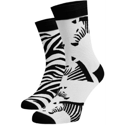 Veselé ponožky Zebry Bavlna Bílá – Zboží Mobilmania