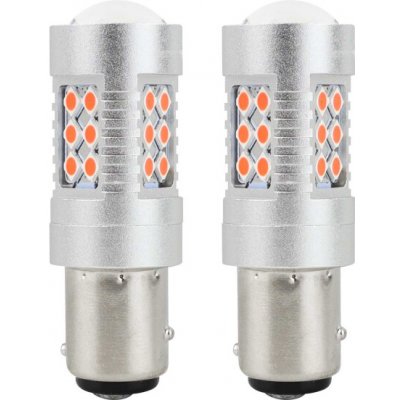 AMIO LED žárovka sada 12V/24V P21/5W BAY15D červená CANBUS – Hledejceny.cz