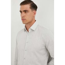 Calvin Klein pánská košile slim s klasickým límcem šedá K10K112089