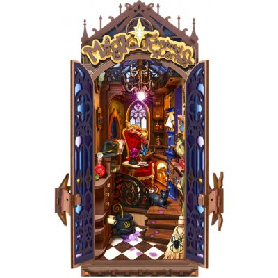 RoboTime Rolife DIY 3D Zarážka na knihy: Kouzelný koutek s LED osvětlením 185 dílků – Zboží Mobilmania