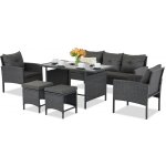 Garden Point GAP121 Zahradní technorattanový nábytek Bari 7 antracit – Sleviste.cz