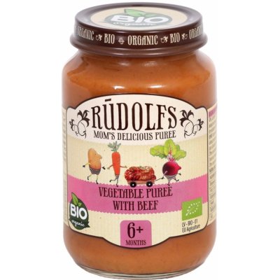 Rudolfs BIO zelenina s hovězím masem 190 g – Zboží Dáma