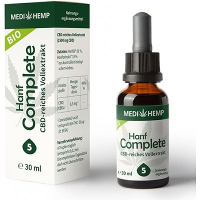 Medihemp CBD olej 5% complete 1500 mg 30 ml