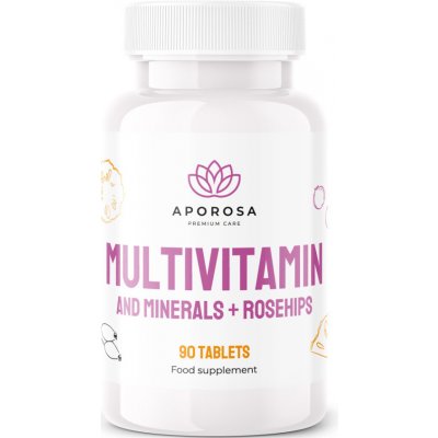Aporosa Multivitamin a minerály s šípky 90 tablet