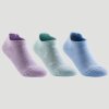 Artengo Dětské nízké tenisové ponožky RS160 3 páry modré, zelené, bílé