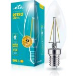 ETA RETRO LEDka svíčka filament 6W, E14, teplá bílá ETAC35W6WWF01 – Zboží Mobilmania