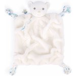 Kaloo plyšový medvěd mazlíček Plume Doudou Bear Ivory bílý 20 cm pro miminka v dárkovém balení