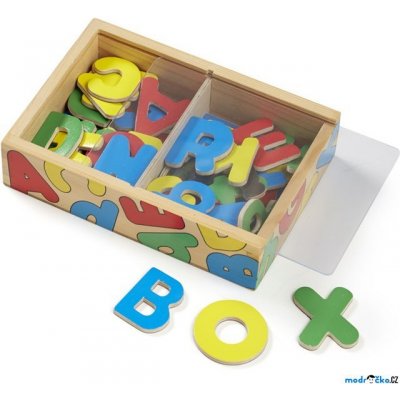 M&D Magnetky Dřevěná magnetická písmena 52 ks – Zbozi.Blesk.cz