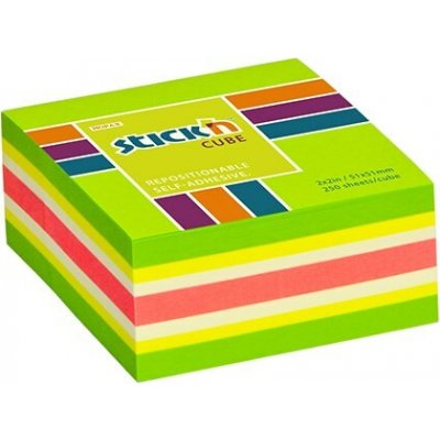 Samolepicí blok na poznámky STICKN 51 × 51 mm, neonově zelený mix, 250 listů, 21534 – Hledejceny.cz