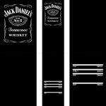 JACK DANIELS s logem JD 290x60cm černý s povrchem ze syntetického vlákna Gumový koberec – Zboží Mobilmania