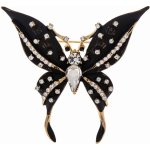Biju Brož motýl černo zlatý 1778-1 9001778-1 – Zboží Dáma