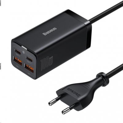 Pouzdro Baseus GaN3 Pro stolní rychlonabíjecí adaptér 2x USB-A, 2x Type-C 100W černé – Zboží Mobilmania